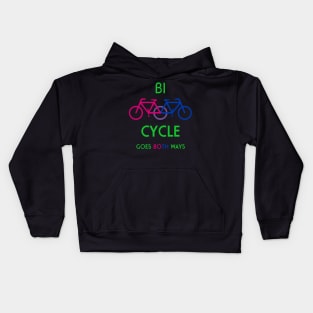 Bi Cycle Goes Both Ways Bisexual Kids Hoodie